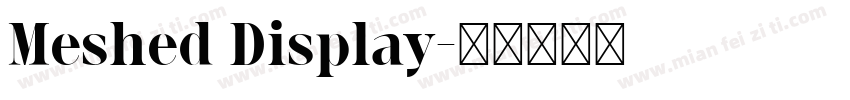 Meshed Display字体转换